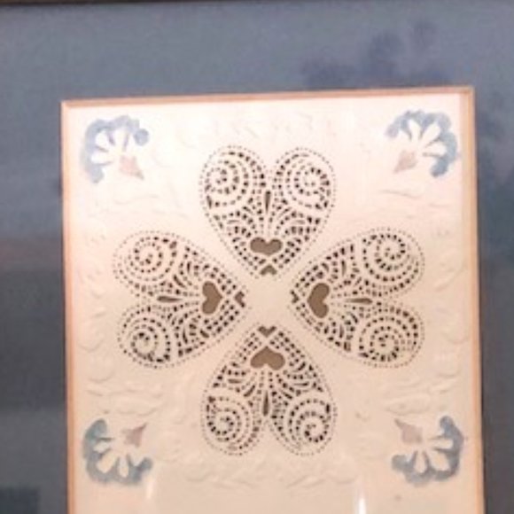 Vintage Hearts on Embossed Paper Print - Picture 4 of 7